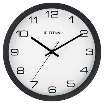 Titan Tranquil Modern 30cm White Wall Clock with Silent Sweep Tech for the Serene Home