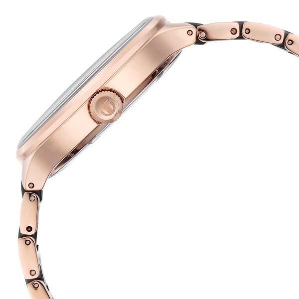 Titan Ceramic Fusion Quartz Multifunction Black Dial Rose Gold Dual-Toned Stainless Steel Bracelet Watch for Men - image number 5