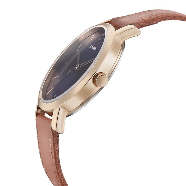Sonata Play Blue Dial Women Watch With Leather Strap - image number 2