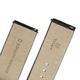 22 mm Black Genuine Leather Strap for Men - image number 4