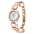 Titan Raga New You Quartz Analog Mother Of Pearl Round Dial Rose Gold Metal Strap Watch For Women - image number 3