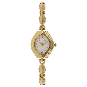Sonata Wedding Silver Dial Women Watch With Metal Strap