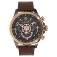 Police Quartz Chronograph Grey Dial Leather Strap Watch for Men - image number 0