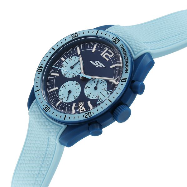 SF Genesis Bold Chronograph Watch for Men with Light Blue Strap - image number 5