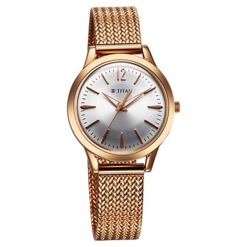 Titan Titan Timeless Urban Quartz Analog Silver Dial Metal Strap Watch For Women