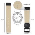 20 mm Black Genuine Leather Straps for Men - image number 1
