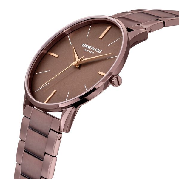 Kenneth Cole Quartz Analog Brown Dial Stainless Steel Strap Watch for Couple - image number 1