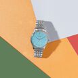 Sonata Poze Quartz Analog White Dial Two Toned Colour Stainless Steel Strap Watch For Men