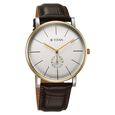 Titan Elegance Analog with Small Second and White Dial Brown Leather Strap Watch for Men - image number 2
