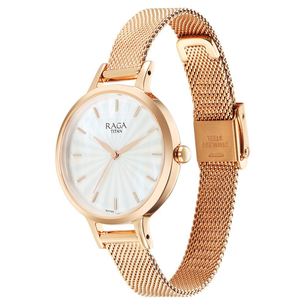Titan raga deals pearl rose gold