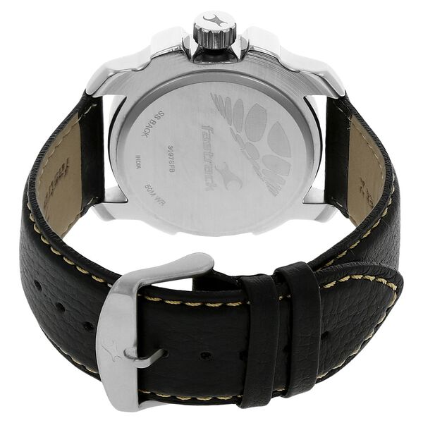 Fastrack Quartz Analog Grey Dial Leather Strap Watch for Guys - image number 3