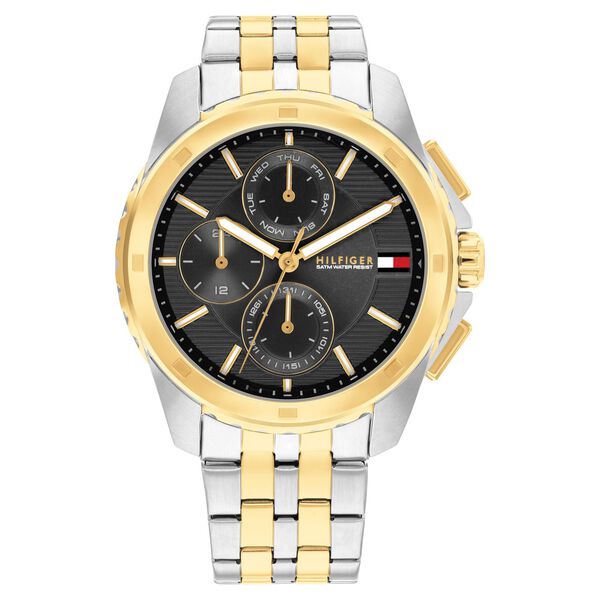 Tommy Hilfiger Quartz Multifunction Grey Dial Two Toned Stainless Steel Strap Watch for Men - image number 0