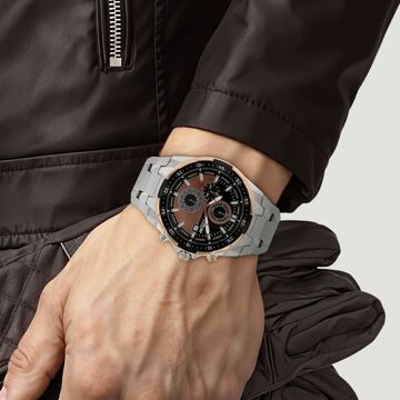 Titan Quartz Chronograph Black Dial Stainless Steel Strap Watch for Men