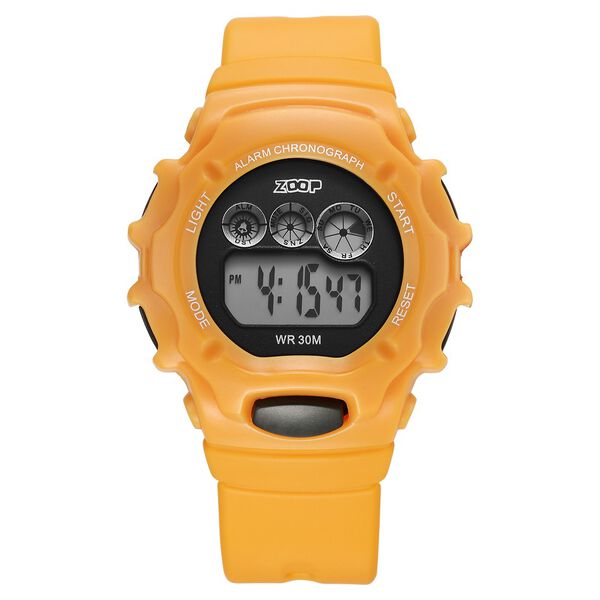 Zoop Pop Colour Digital Black Dial Yellow Plastic Strap Watch For Kids - image number 0