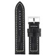 24 mm Black Genuine Leather Straps for Men - image number 0