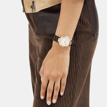 Coach Quartz Analog Brown Dial Leather Strap Watch for Women