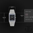 Titan Quartz Analog with Date Black Dial Stainless Steel Strap Watch for Men - image number 2