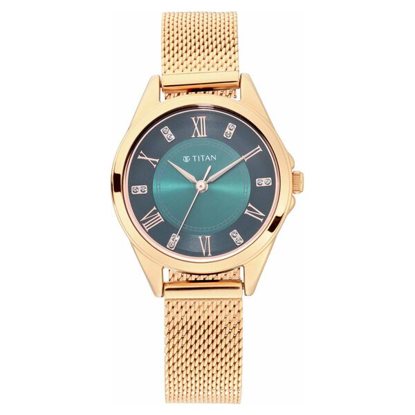 Titan Sparkle Quartz Analog Metal Strap Watch for Women - image number 0