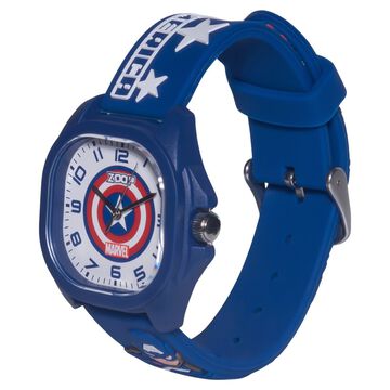 Zoop Marvel Analog Watch with White Captain America Dial & Blue Strap for Boys Kids, from House of Titan