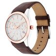 Xylys Swiss Multifunction Brown Leather Strap White Dial Watch For Men - image number 2