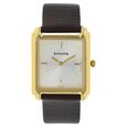 Sonata Quartz Analog Champagne Dial Leather Strap Watch for Men
