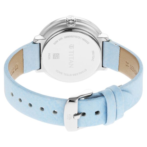 Titan Pastel Dreams Silver Dial Analog Leather Strap Watch for Women - image number 4