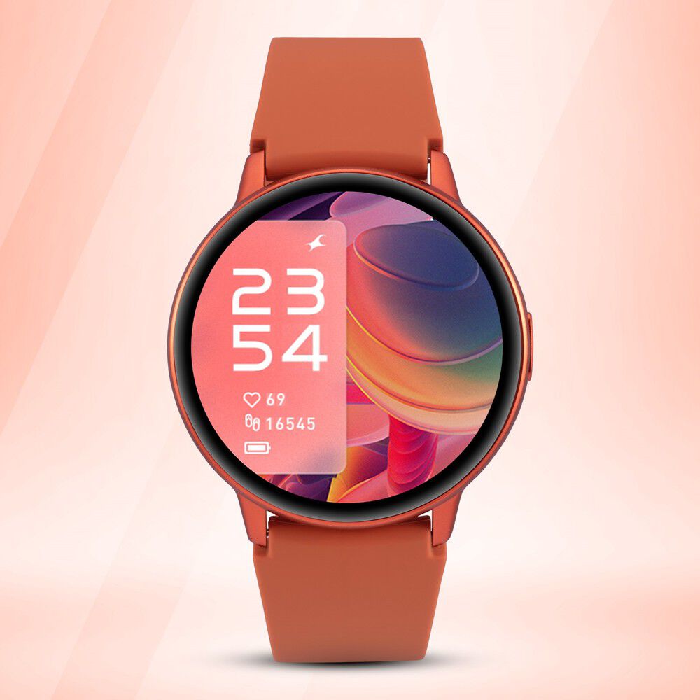 Buy Online Reflex Play Smart Watch Amoled Display Health Suite In Built Games Period Tracker 38074ap02 Titan