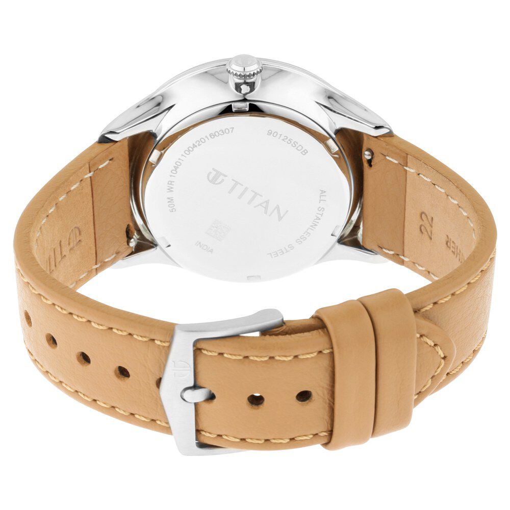 Buy Online Titan Light Leather Switch Yellow Dial Quartz