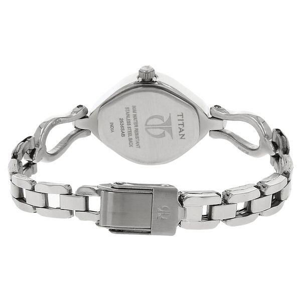 Titan Quartz Analog Silver Dial Stainless Steel Strap Watch for Women - image number 3