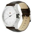 Tommy Hilfiger Quartz Analog White Dial Leather Strap Watch for Men - image number 1