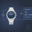 Titan Micromotors Analog with Retrograde Day and Date and Blue Dial Stainless Steel Strap Watch for Men - image number 3
