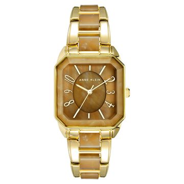 Anne Klein Quartz Analog Brown Dial Plastic Strap Watch for Women