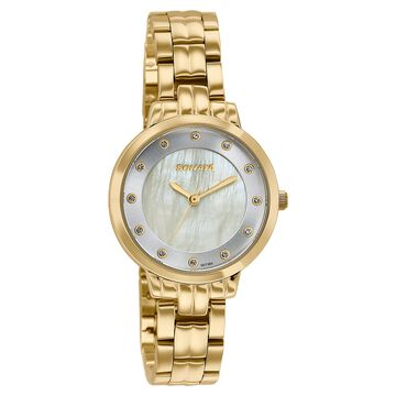 Sonata Jashn Quartz Analog Mother of Pearl Dial Golden Metal Strap Watch For Women