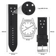 24 mm Black Genuine Leather Straps for Men - image number 1