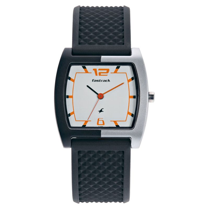 Fastrack Quartz Analog White Dial Plastic Strap Unisex Watch