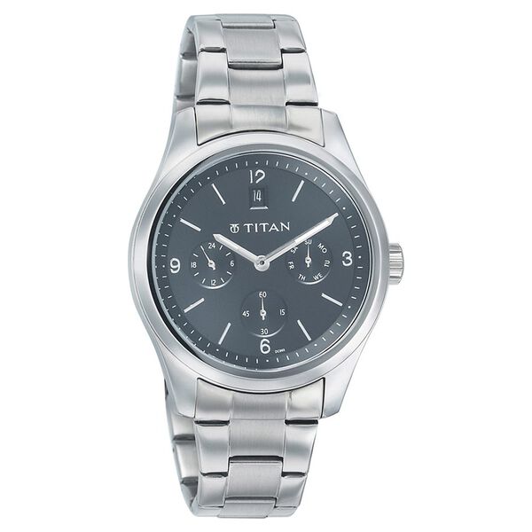 Titan Quartz Analog with Date Black Dial Stainless Steel Strap Watch for Women - image number 0