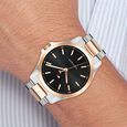 Tommy Hilfiger Quartz Analog Black Dial Two Toned Stainless Steel Strap Watch For Men - image number 3