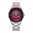 Titan Regalia Opulent Two-Eye Multifunction Burgundy Panda Dial Stainless Steel Strap Watch For Men - image number 1