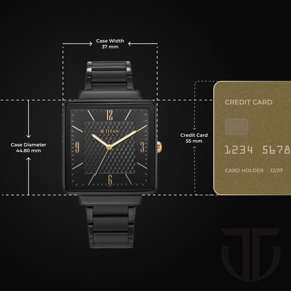 Titan Karishma Black Dial Watch for Men - image number 2