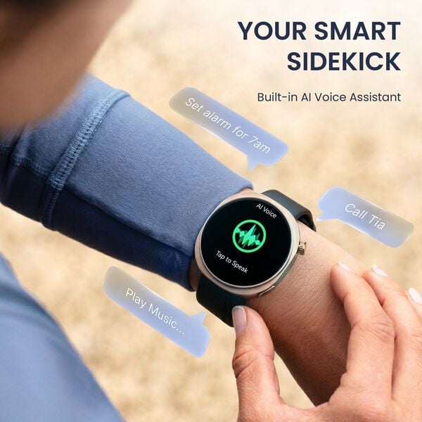 Fastrack Revoltt FR3 Pro Smartwatch with 1.43" AMOLED Display Dynamic 60Hz Refresh HRM SpO2 Sleep Functional Crown - image number 4