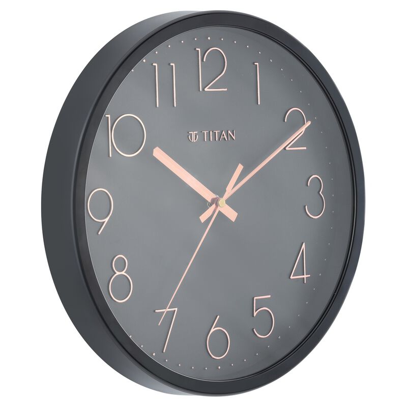 Titan Classic Black Wall Clock with Silent Sweep Technology - 30.8 cm x 30.8 cm (Medium) - image number 2