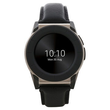 Titan JUXT PRO Black Dial Smart Leather Strap Watch for Men