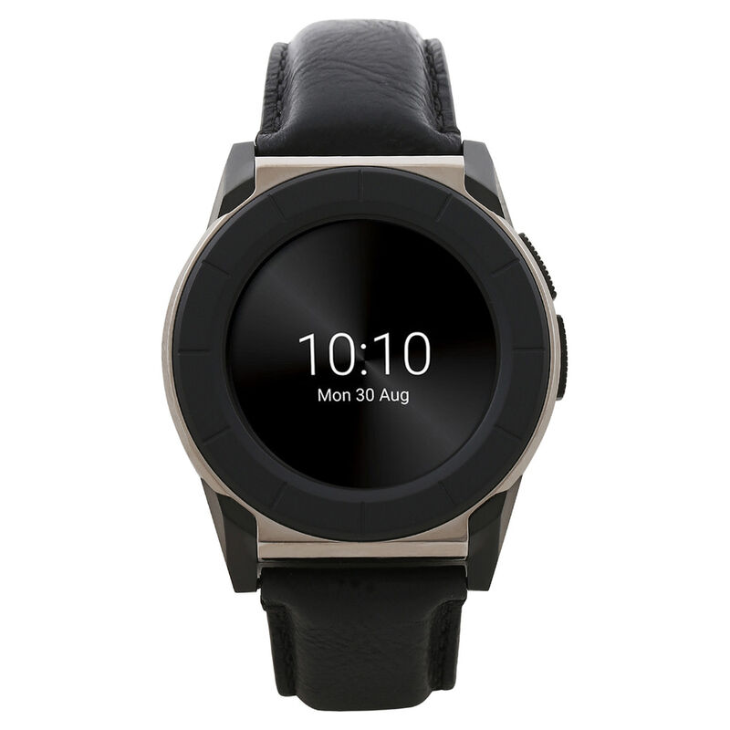 Titan JUXT PRO Black Dial Smart Leather Strap Watch for Men - image number 0