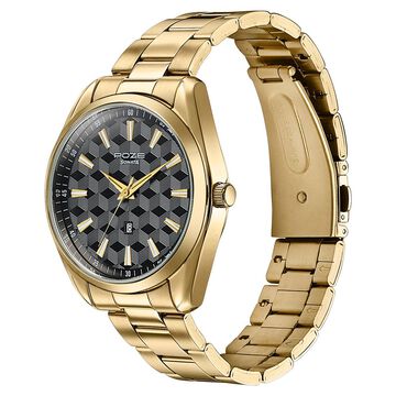 Sonata Poze Quartz Analog Two Toned Dial Golden Colour Stainless Steel Strap Watch For Men