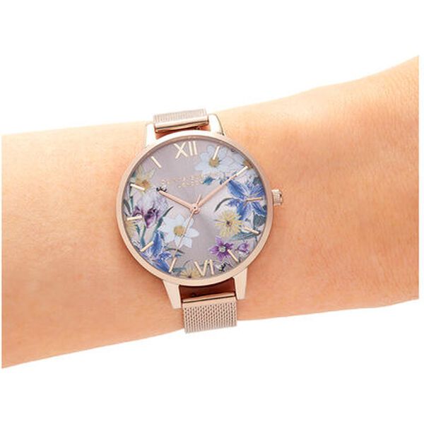 Olivia Burton Quartz Analog Pink Dial Stainless Steel Strap Watch for Women - image number 3
