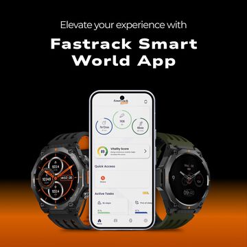 Fastrack Xtreme Adventure Smartwatch with 1.43" AMOLED Display, Dual Push Button, Dual Tone Strap, Multiple Menu Styles