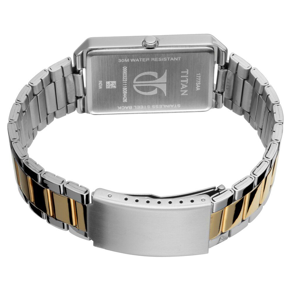 Titan watch stainless steel back top