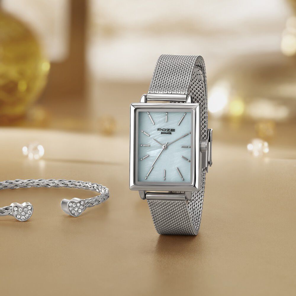 Sonata silver watch on sale