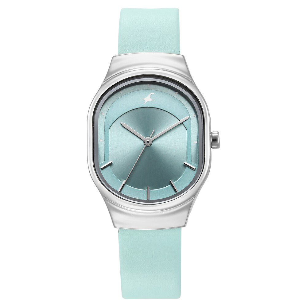 Buy Online Fastrack Snob X Blue Dial Leather Strap Watch for Girls