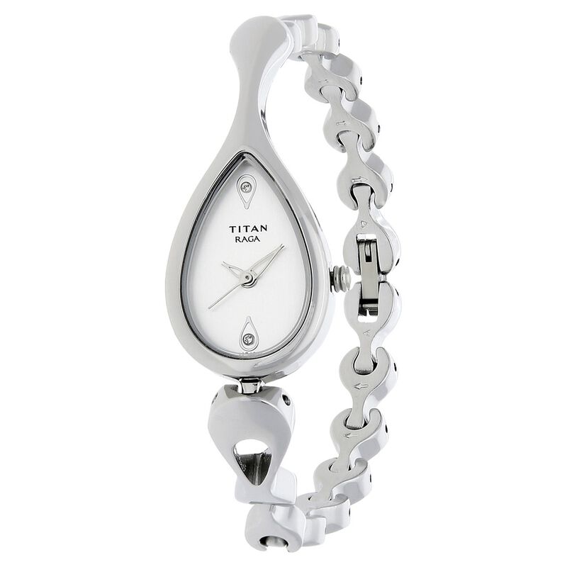 Titan Raga Silver Dial Quartz Analog Metal Strap Watch for Women - image number 1